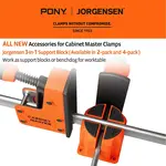 JORGENSEN 3-IN-1 SUPPORT BLOCK 4PC FOR PARALLEL CLAMPS 3/4```` BENCH TOP - Image 2