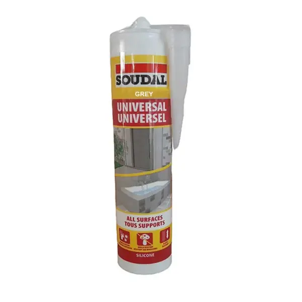 SEALANT SILICONE SOUDAL GREY   270ML CART