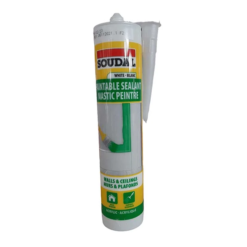 A10531.webp SEALANT ACRYLIC PAINTABLE SOUDAL WHITE 270ML - Image 1
