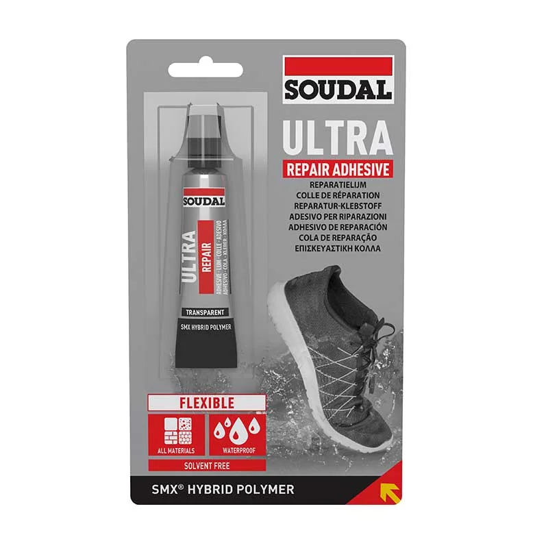 A10929.webp ADHESIVE ULTRA REPAIR CLEAR 20ML SOUDAL - Image 1