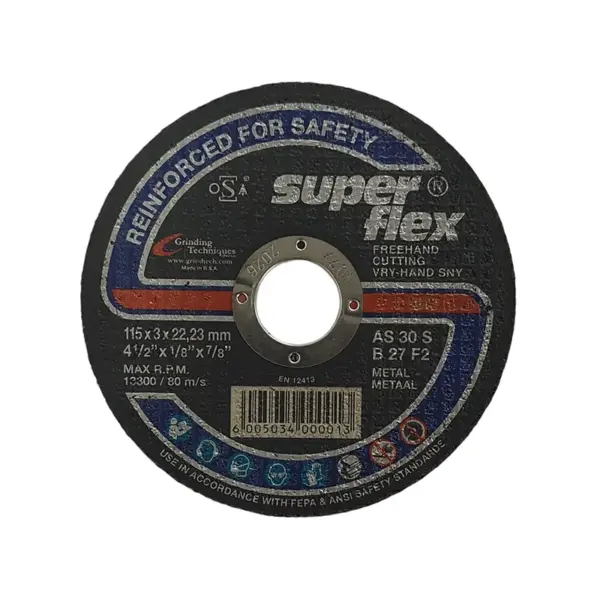 ABRASIVE DISC CUTTING STEEL S/FLEX 115MM*3.0MM*22.2MM