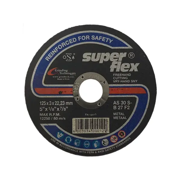 ABRASIVE DISC CUTTING STEEL S/FLEX 125MM*3.0MM*22.2MM