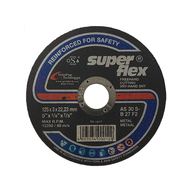 A20003.webp ABRASIVE DISC CUTTING STEEL S/FLEX 125MM*3.0MM*22.2MM - Image 1