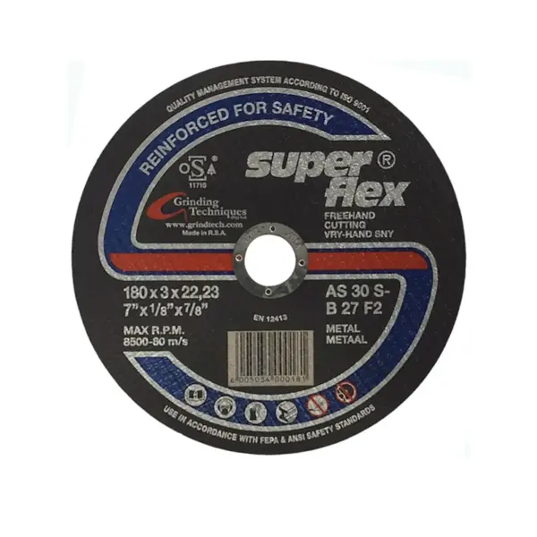 ABRASIVE DISC CUTTING STEEL S/FLEX 180MM*3.0MM*22.2MM