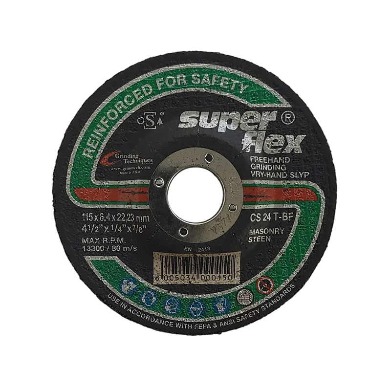 A20027.webp ABRASIVE DISC GRINDING STONE S/FLEX 115MM*6MM*22.2MM - Image 1