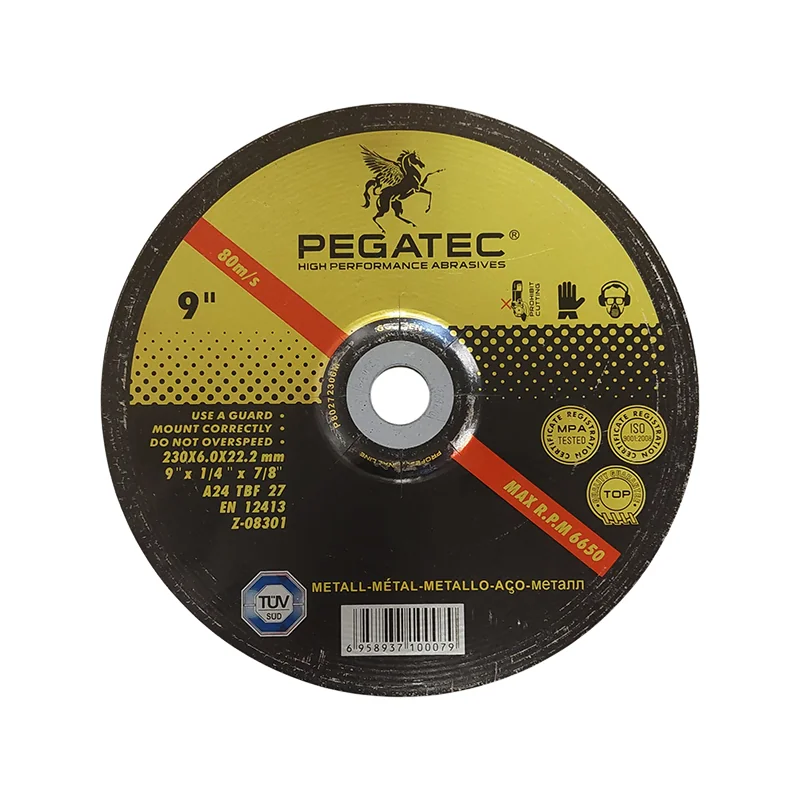 A21657.webp ABRASIVE DISC GRINDING STEEL P/TEC 230*6.0*22.2MM ISO9001 - Image 1
