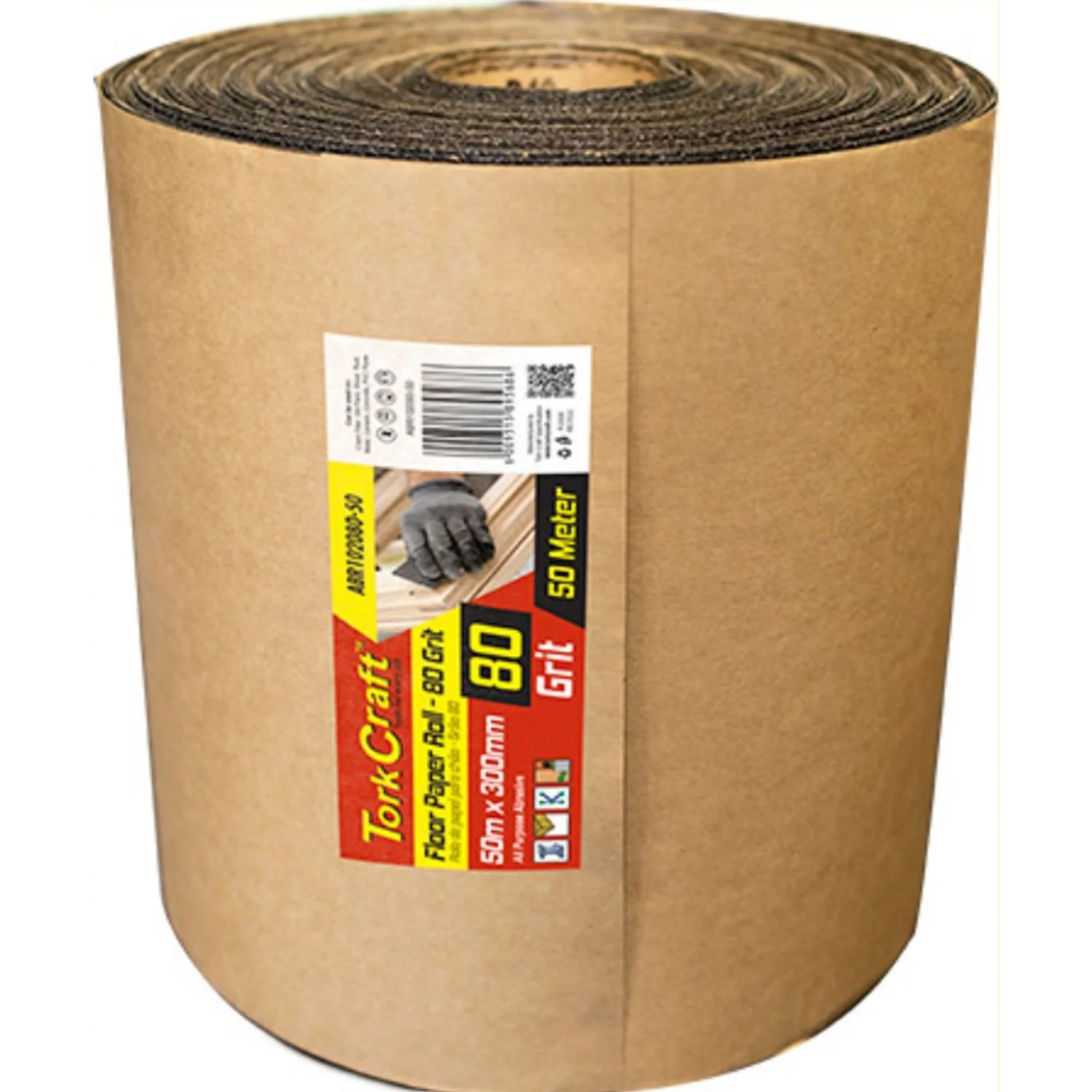 ABR102080-50.webp FLOOR PAPER ROLL 300MM X 50M 80 GRIT - Image 1