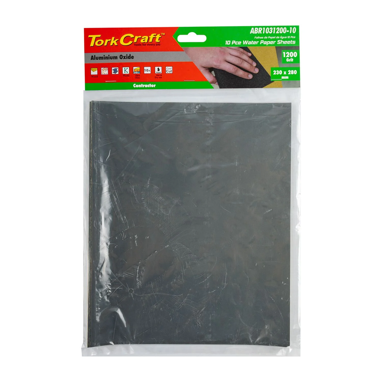 ABR1031200-10.webp WATER PAPER 230 X 280MM 1200 GRITWET and DRY 10 PER PACK STD - Image 1