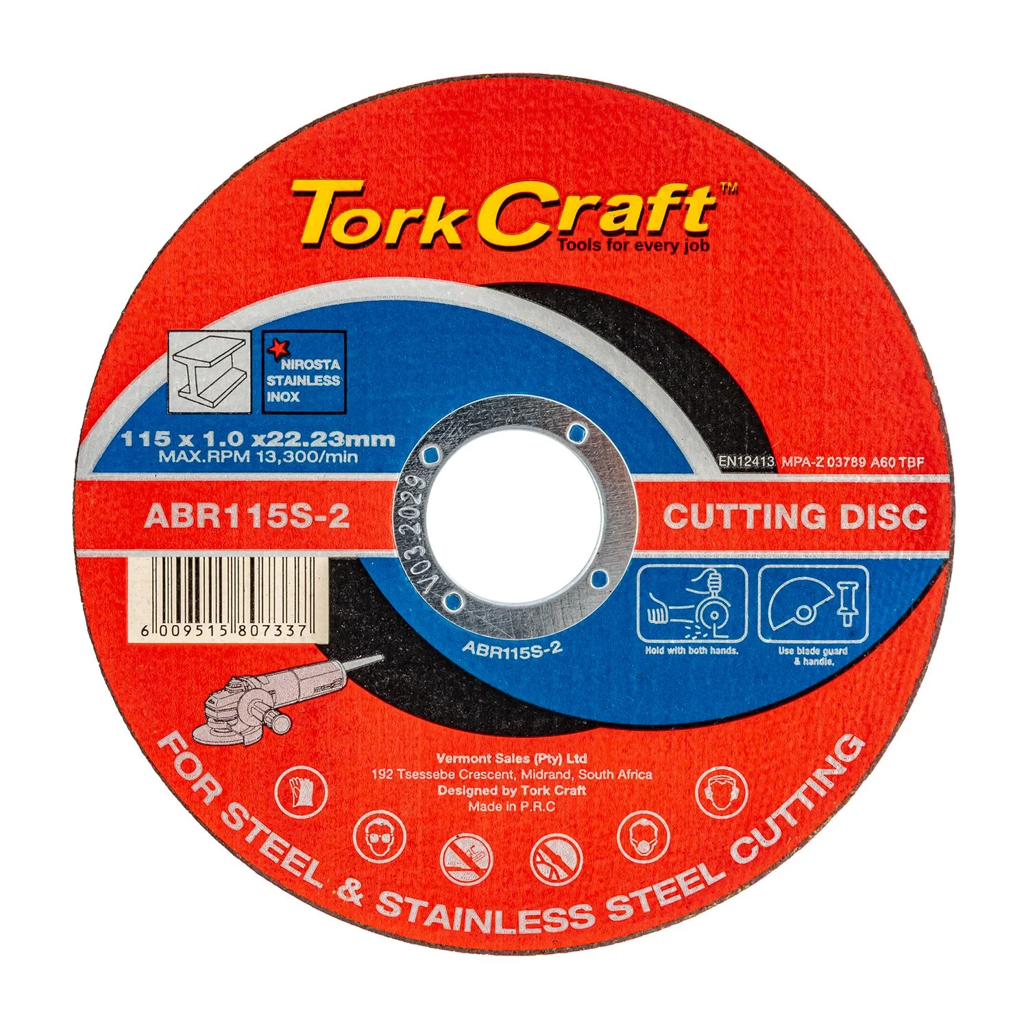 ABR115S-2.webp CUTTING DISC STEEL and SS 115 X 1.0 X 22.2 MM - Image 1