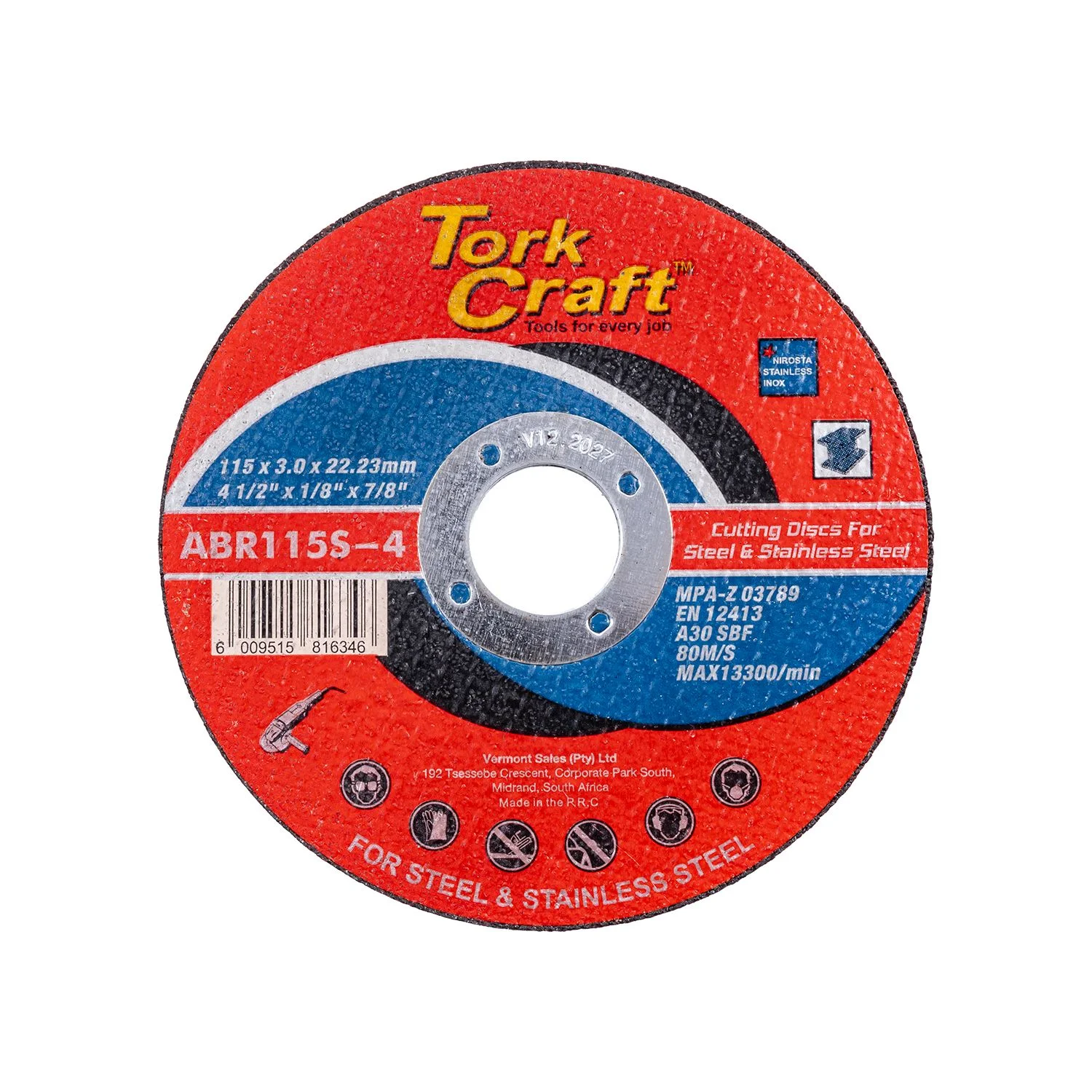 ABR115S-4.webp CUTTING DISC STEEL and SS 115 X 3.0 X 22.22 MM - Image 1