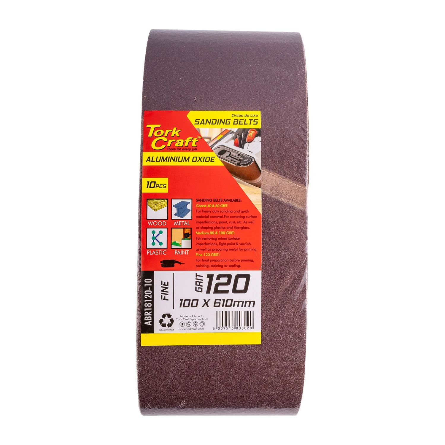 ABR18120-10.webp SANDING BELT 100 X 610MM 120GRIT 10/PACK - Image 1