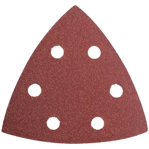 SANDING TRIANGLE SHEET 60GRIT 94X94X94MM 5/PACK W/HOLES HOOK and LOOP