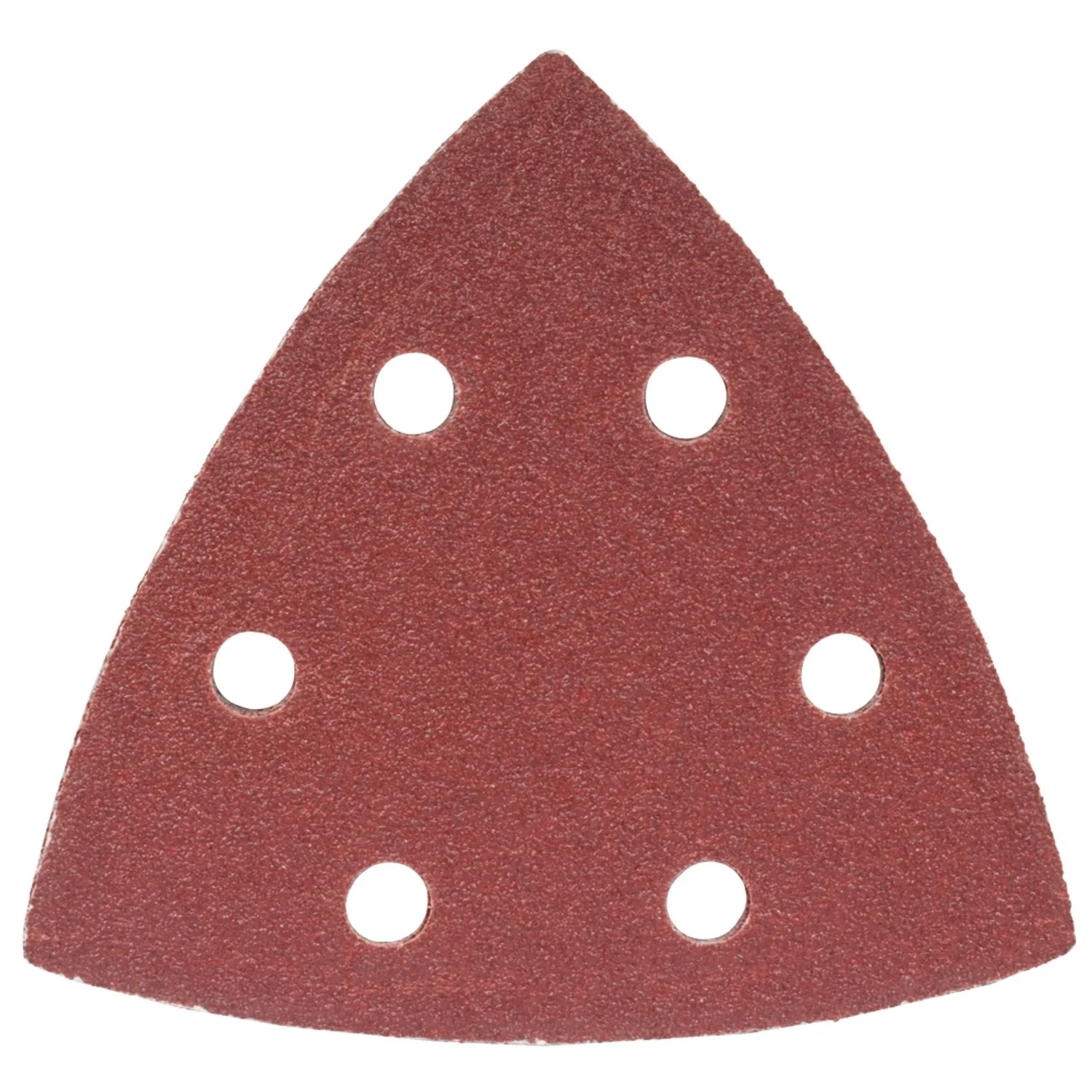 ABR21080.webp SANDING TRIANGLE SHEET 80GRIT 94X94X94MM 5/PACK W/HOLES HOOK and LOOP - Image 1