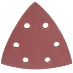 SANDING TRIANGLE SHEET 120GRIT 94X94X94MM 5/PACK W/HOLES HOOK and LOOP