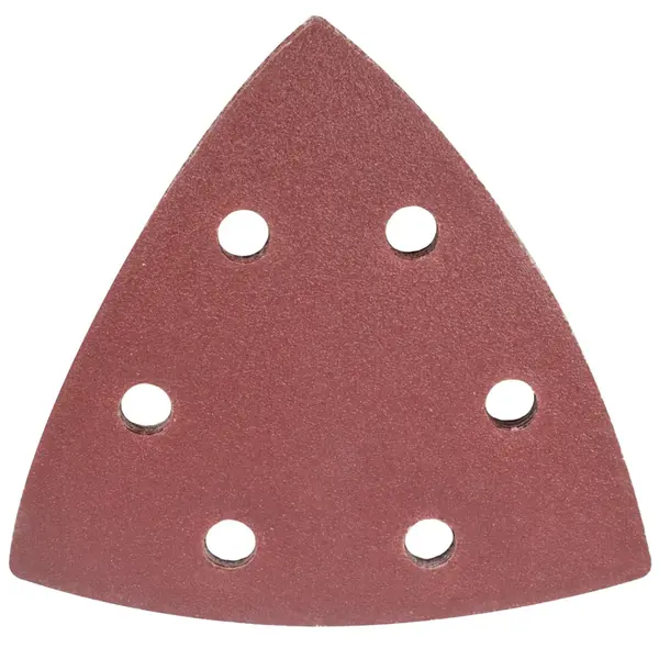 SANDING TRIANGLE SHEET 120GRIT 94X94X94MM 5/PACK W/HOLES HOOK and LOOP