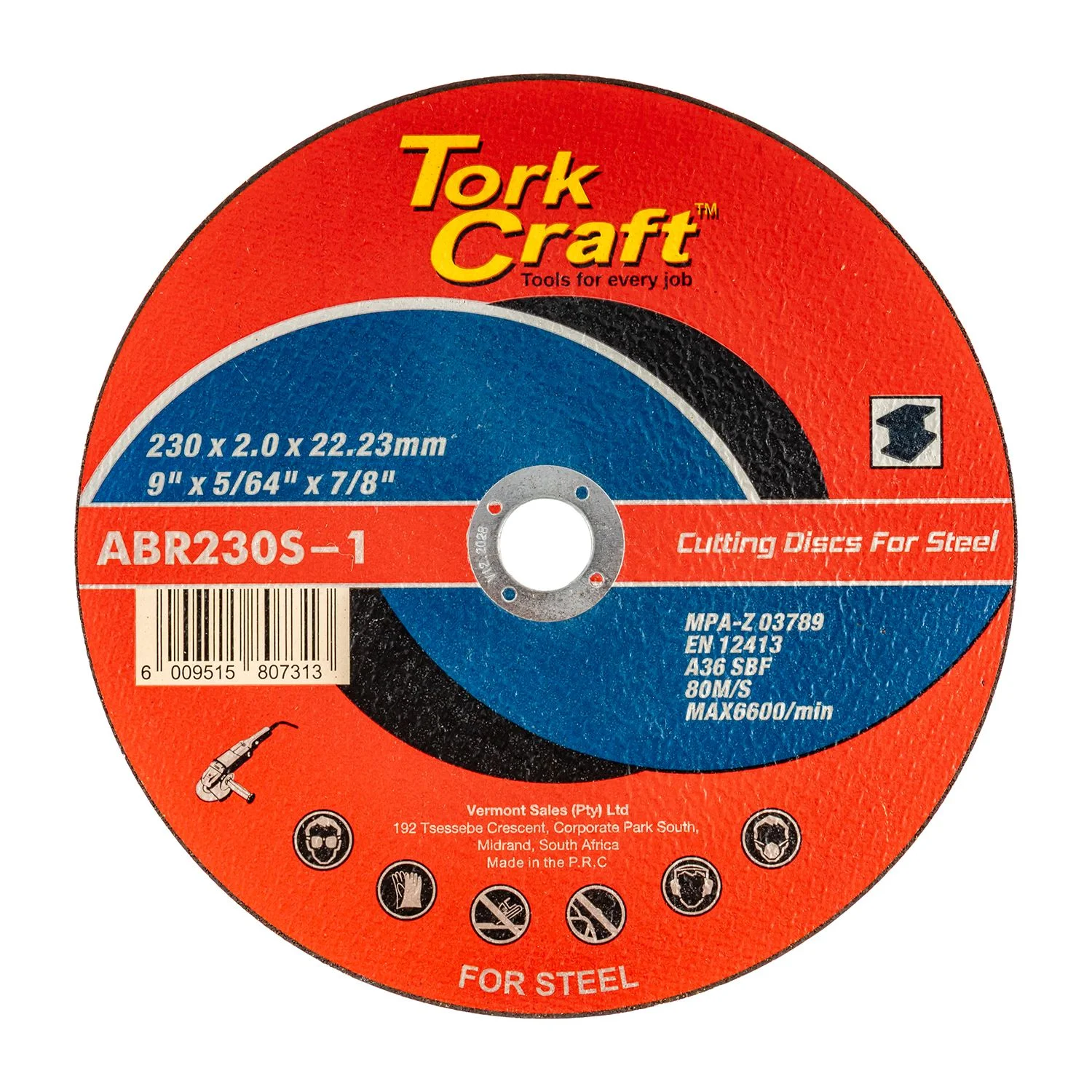 ABR230S-1.webp CUTTING DISC FOR STEEL 230 X 2.0 X 22.22MM - Image 1