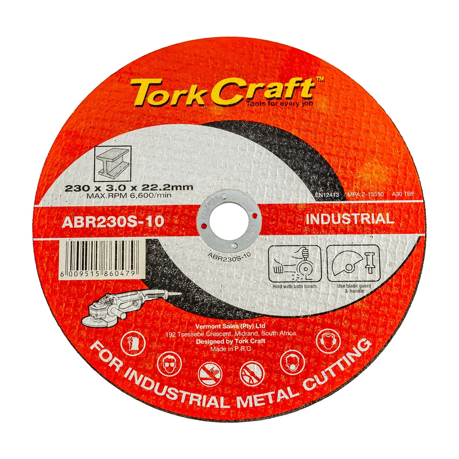 ABR230S-10.webp CUTTING DISC INDUSTRIAL METAL 230 X 3.0 X 22.2 MM - Image 1