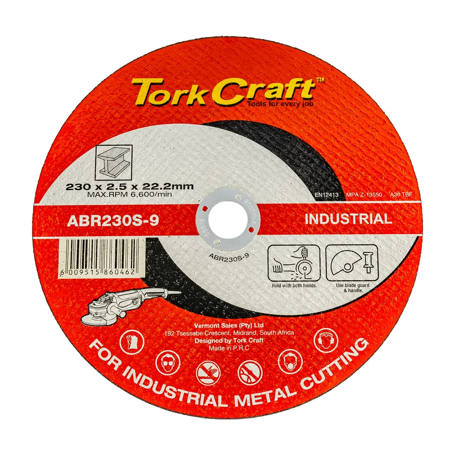 ABR230S-9.webp CUTTING DISC INDUSTRIAL METAL 230 X 2.5 X 22.2 MM - Image 1