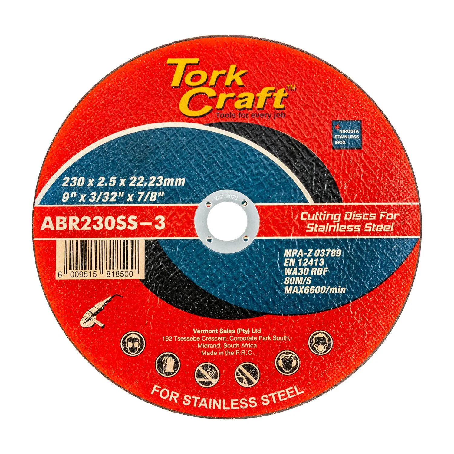 ABR230SS-3.webp CUTTING DISC STAINLESS STEEL 230 X 2.5 22.22MM - Image 1