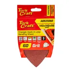 SANDING TRIANGLE 60 GRIT 140 X 140 X 98MM 5/PACK W/H HOOK AND LOOP