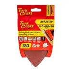 SANDING TRIANGLE 120 GRIT 140 X 140 X 98MM 5/PACK W/H HOOK AND LOOP