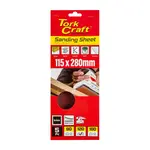 SANDING SHEET ORB 115 X 280MM 120GR PLAIN NO HOLES 5/PK