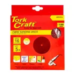 FIBRE DISC 180MM 16 GRIT 5/PACK