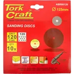 SANDING DISC 125MM 120 GRIT CENTRE HOLE 10/PK - Image 2