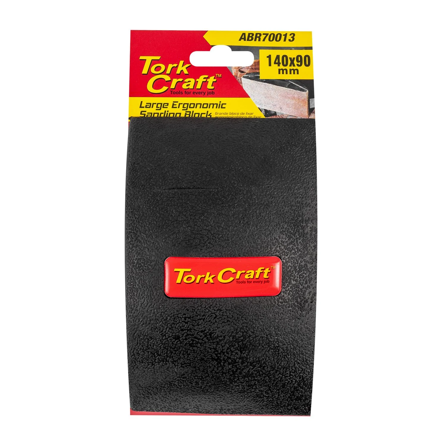 ABR70013.webp SANDING BLOCK ERGONOMIC 140 X 90 FOR HAND USE BLACK - Image 1