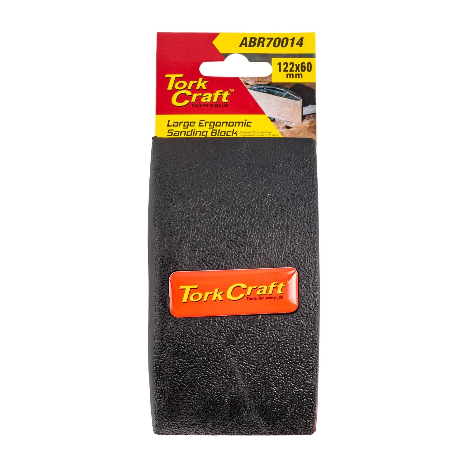 ABR70014.webp SANDING BLOCK ERGONOMIC 122 X 66 FOR HAND USE BLACK - Image 1