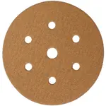 GOLD DISC (50 PIECES) 80 GRIT 150MM X 6+1 HOLES HOOK AND LOOP