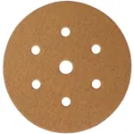 GOLD DISC (50 PIECES) 100 GRIT 150MM X 6+1 HOLES HOOK AND LOOP