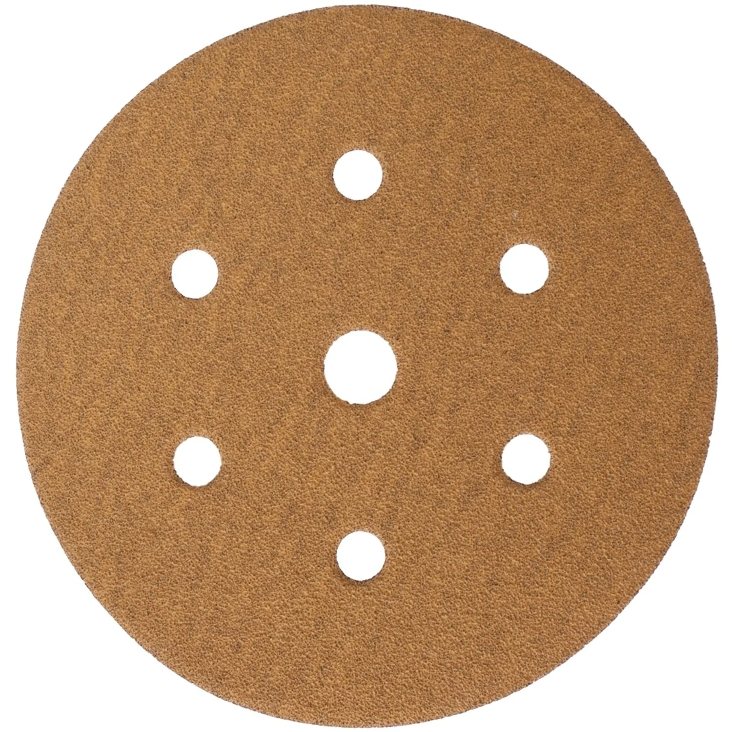 ABR94100.webp GOLD DISC (50 PIECES) 100 GRIT 150MM X 6+1 HOLES HOOK AND LOOP - Image 1