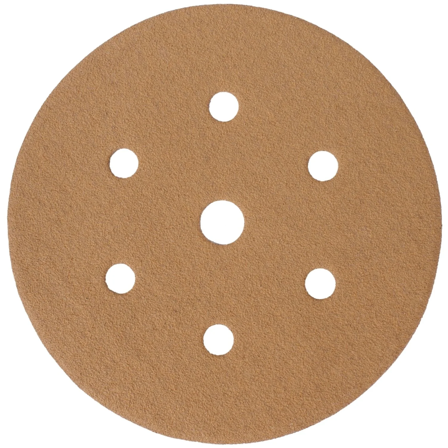 ABR94150.webp GOLD DISC (50 PIECES) 150 GRIT 150MM X 6+1 HOLES HOOK AND LOOP - Image 1