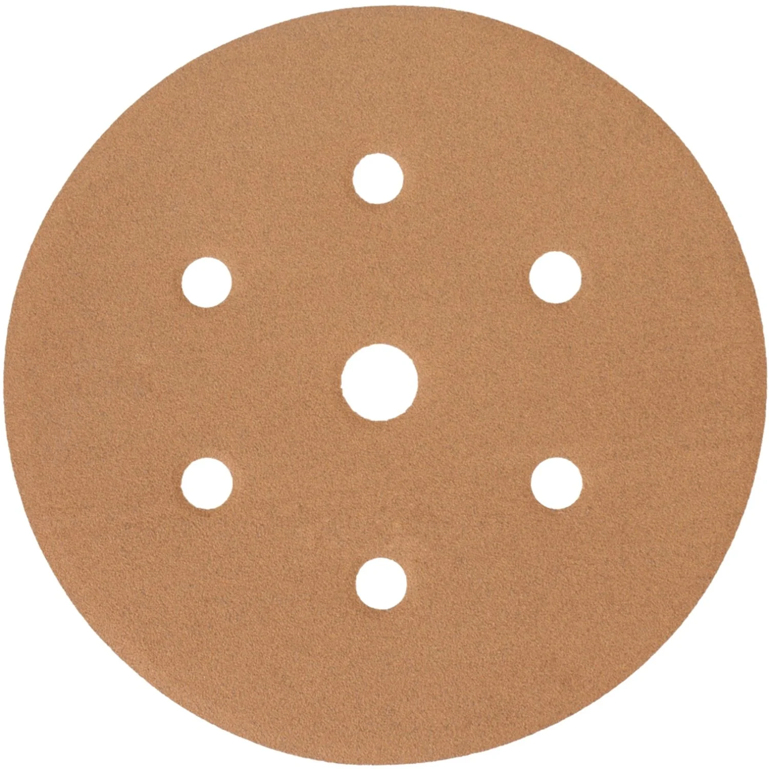 ABR94600.webp GOLD DISC (50 PIECES) 600GRIT 150MM X 6+1 HOLES HOOK AND LOOP - Image 1