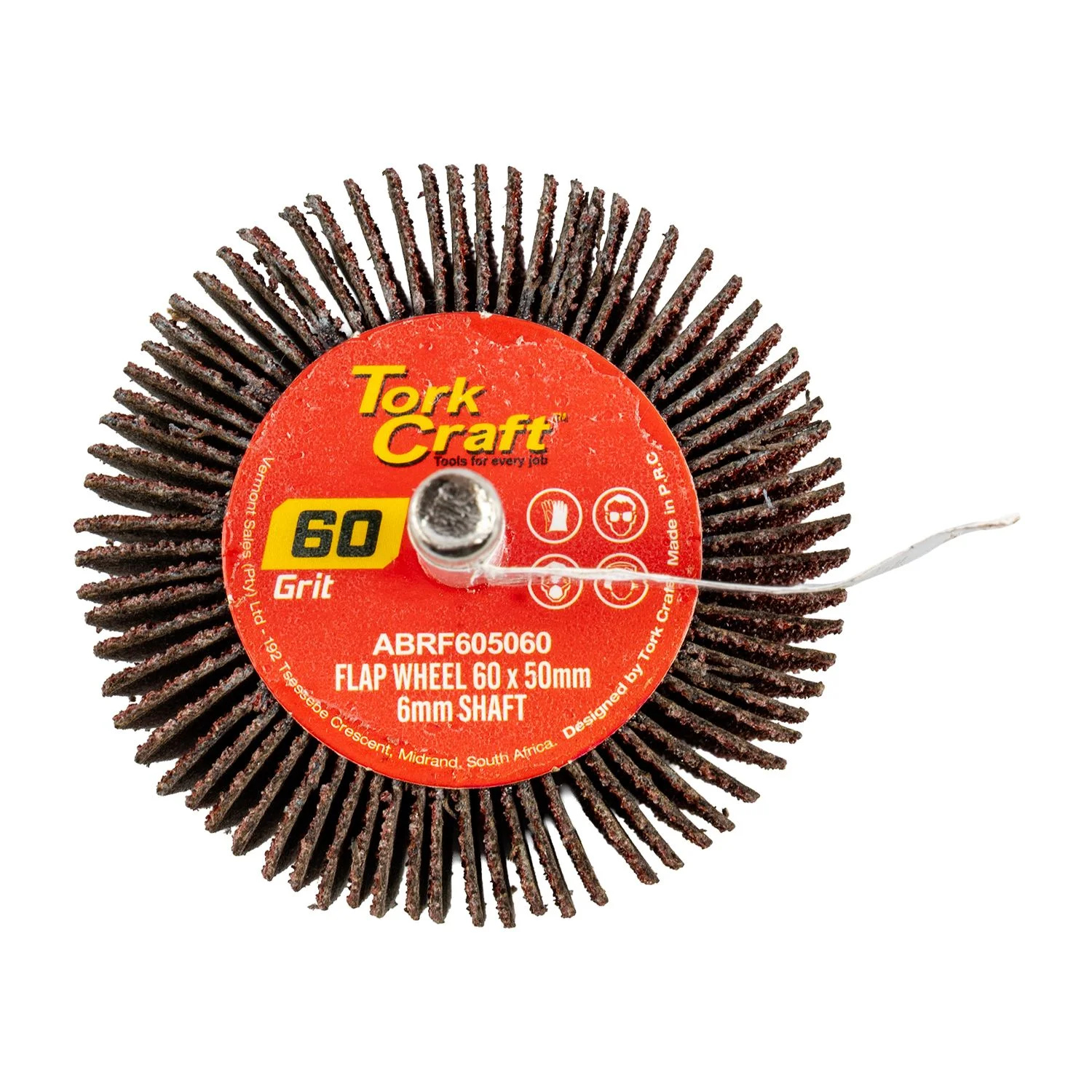 ABRF605060.webp FLAP WHEEL 60 X 50 X 6MM SHAFT 60 GRIT PER EACH - Image 1