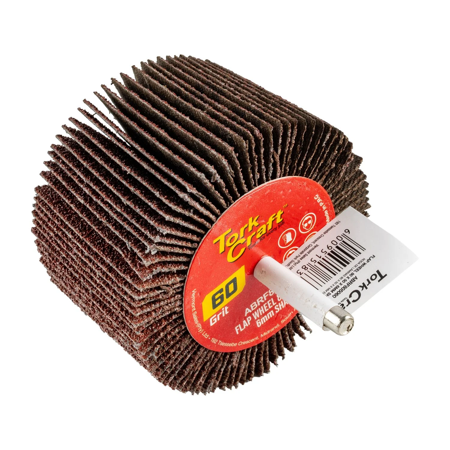 ABRF805060.webp FLAP WHEEL 80 X 50 X 6MM SHAFT 60 GRIT PER EACH - Image 1