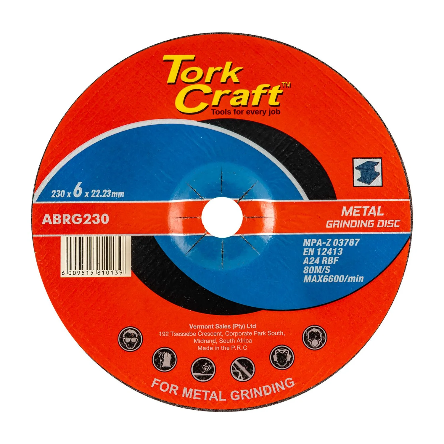 ABRG230.webp GRINDING DISC FOR STEEL 230 X 6.0 X 22.2MM - Image 1