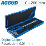 DIG. CALIPER 200MM 0.03MM ACC. METAL COVER S/STEEL 0.01MM RES. - Image 2