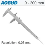 VERNIER CALIPER 200MM 0.05MM ACC. DIN862 0.05MM GRAD. S/STEEL - Image 2