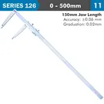 VERNIER CALIPER 500MM 0.06MM ACC. 150MM 0.02MM GRAD S/STEEL