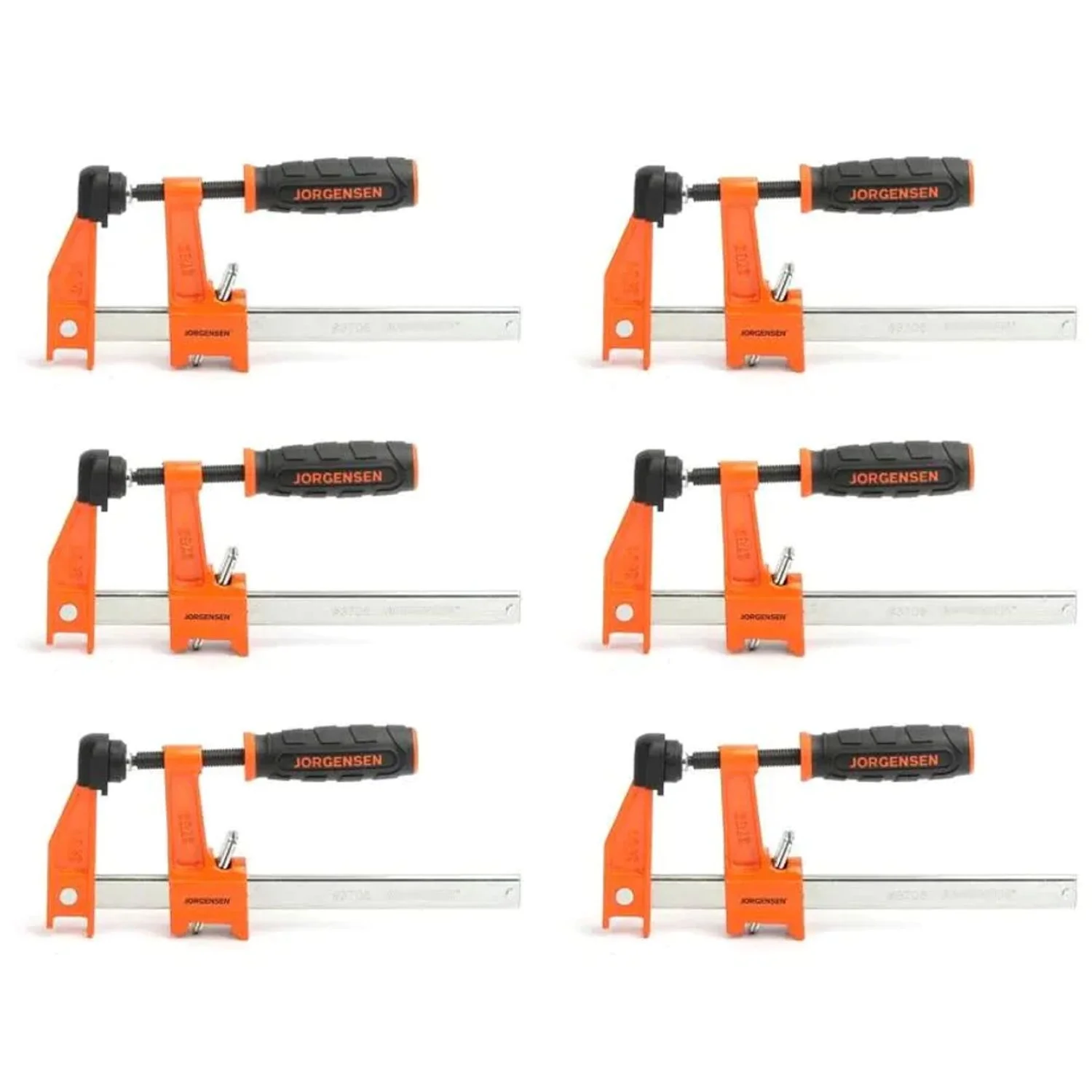 AC190101.webp JORGENSEN 6″ 150MM M/DUTY 6 PACK STEEL BAR CLAMP - Image 1