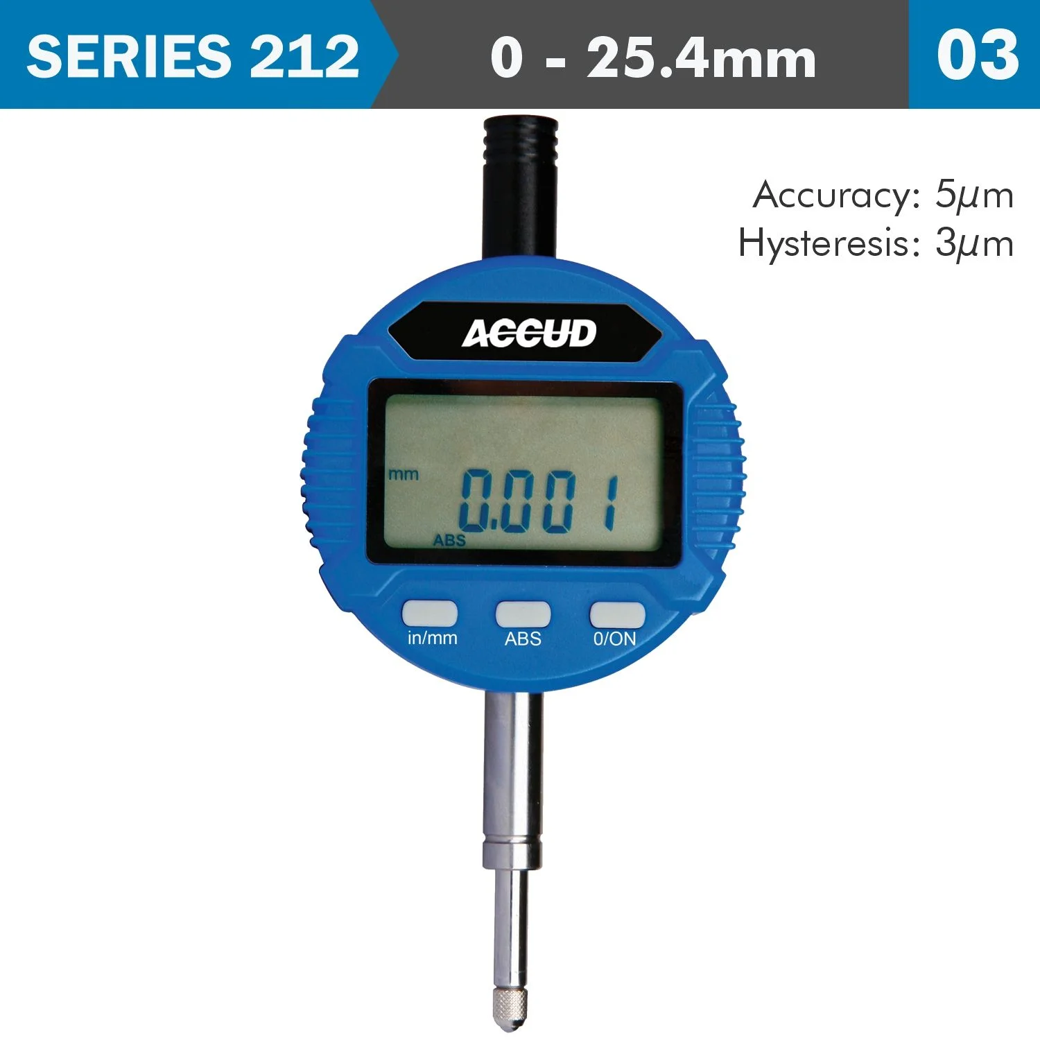 AC212-025-03.webp DIGITAL INDICATOR FLAT BACK 25.4MM/1″ RES0.001 ACC 5MIC - Image 1