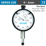 SHOCKPROOF DIAL INDICATOR FLAT BACK 5MM