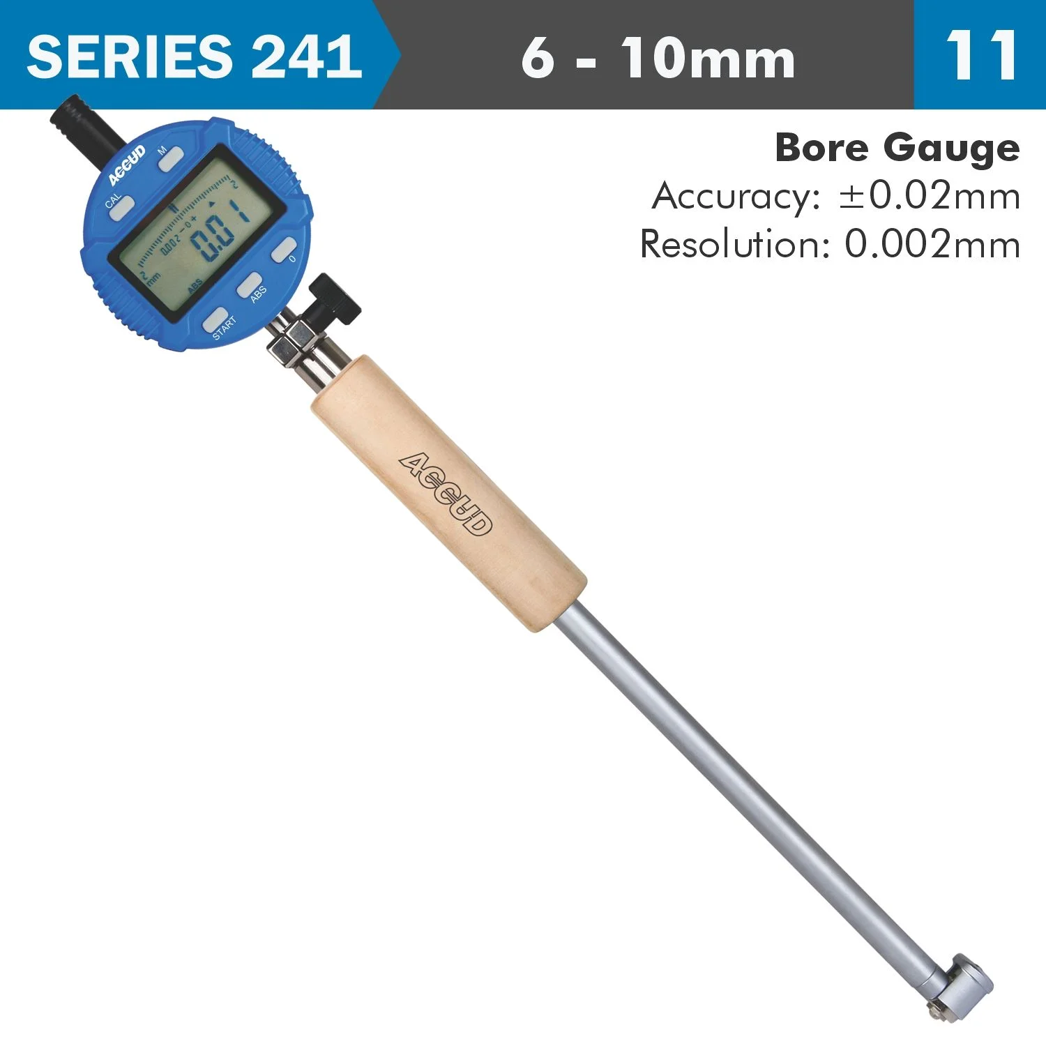 AC241-010-11.webp DIG. BORE GAUGE 6-10MM 0.012MM ACC. 0.001MM GRAD. - Image 1