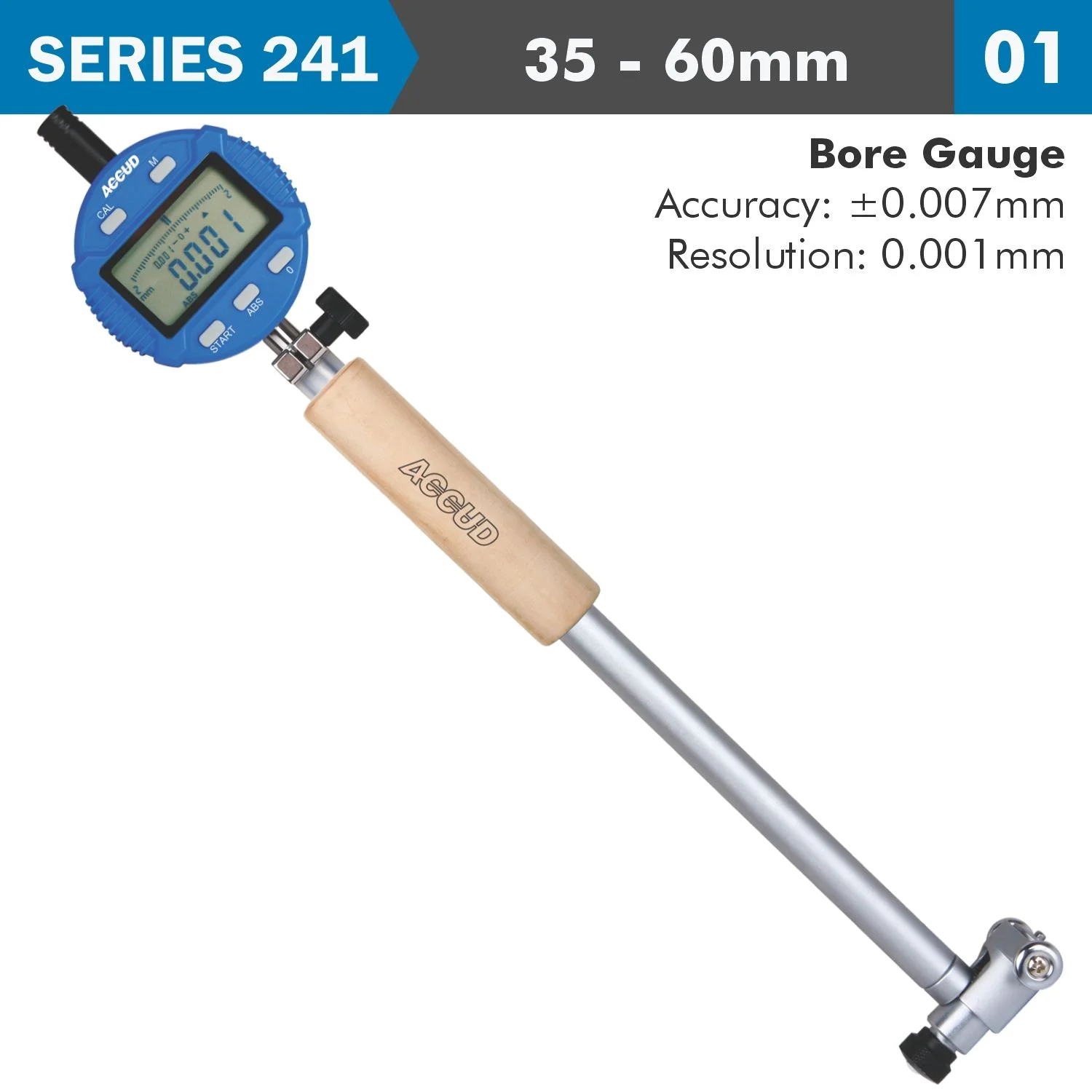 AC241-060-01.webp DIG. PRECISION BORE GAUGE 35-60MM 0.018MM ACC. 0.001MM GRAD. - Image 1