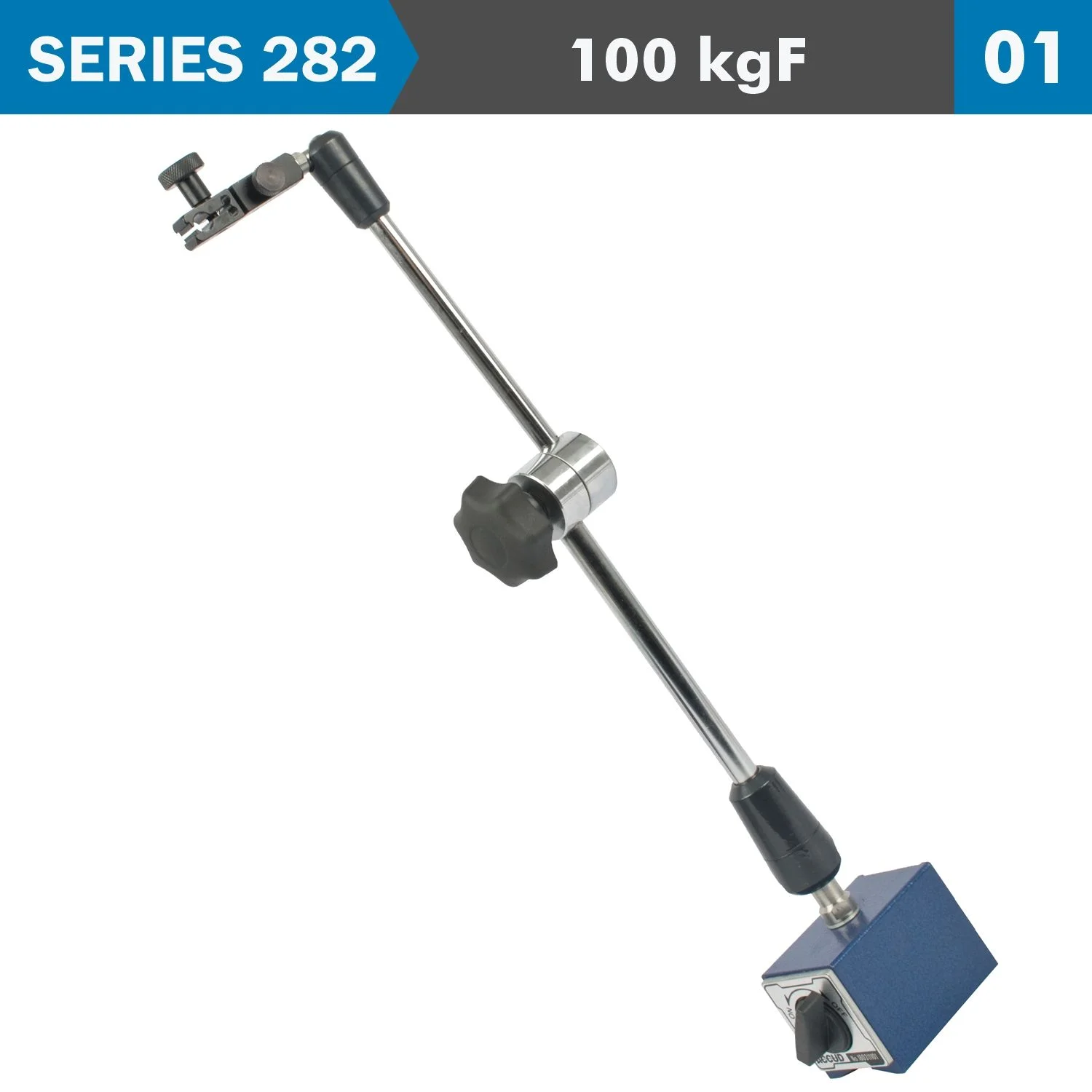 AC282-100-01.webp UNIVERSAL MAGNETIC STAND 100KGF WITH FINE ADJUSTMENT - Image 1