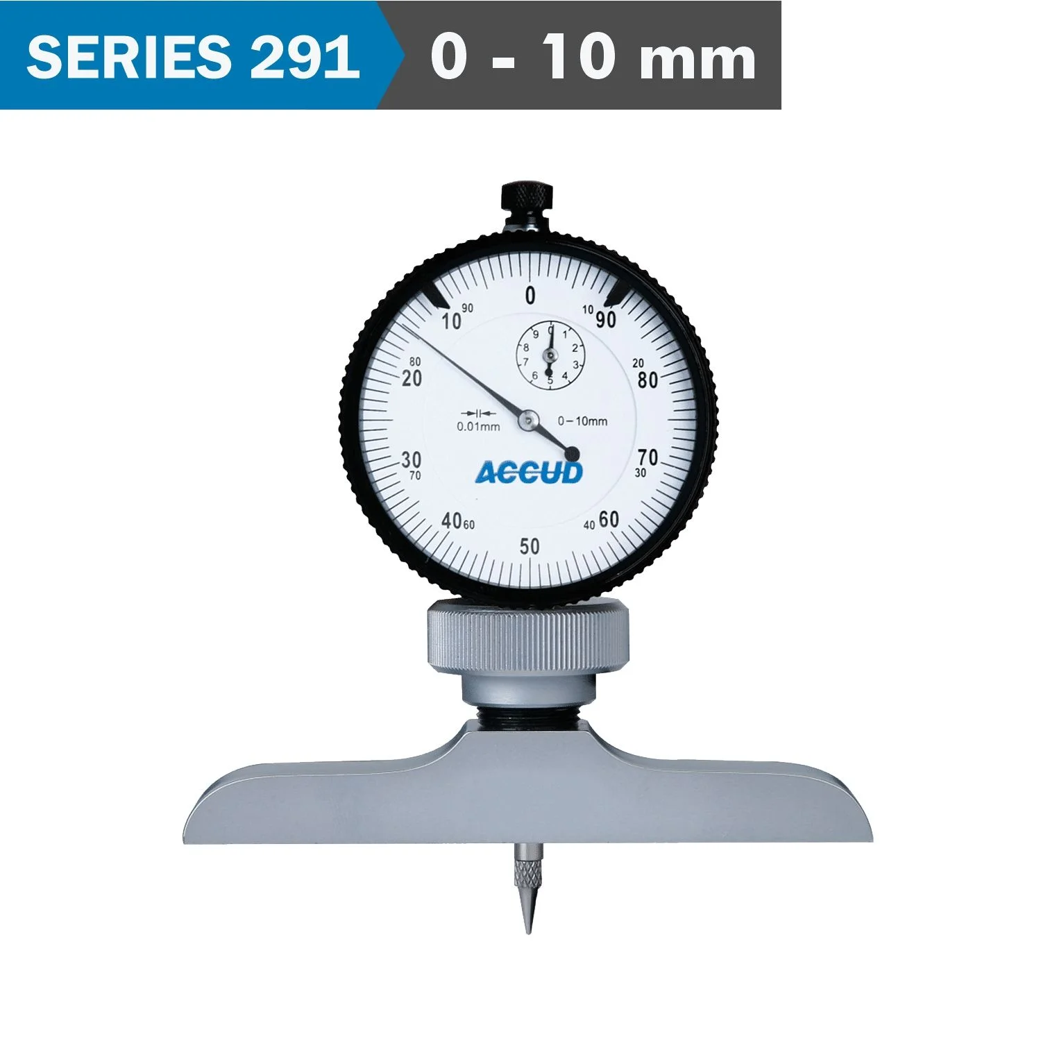 AC291-010-11.webp DIAL DEPTH GUAGE 10MM 0.01MM GRAD. 63X 17MM BASE - Image 1