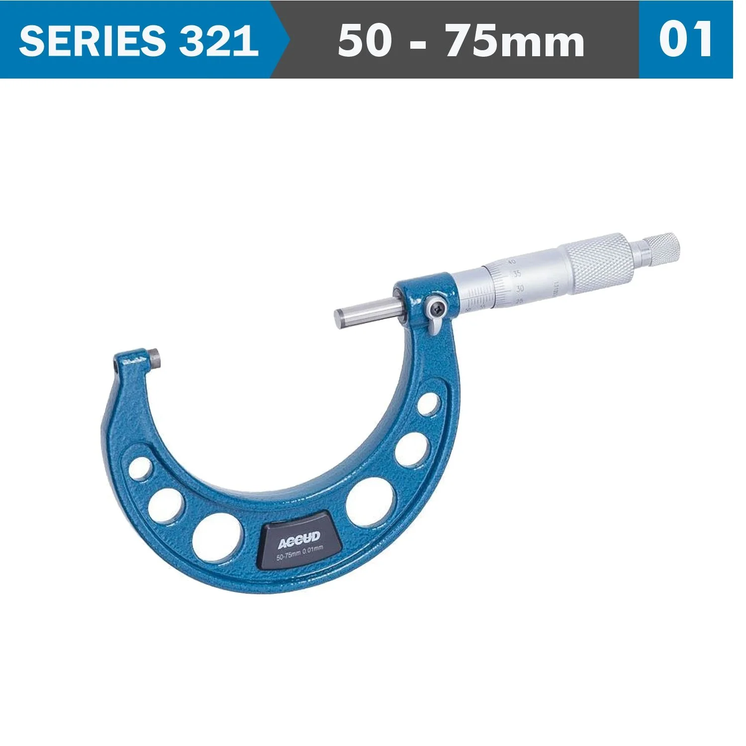 AC321-003-01.webp OUTSIDE MICROMETER 50-75MM 0.005MM ACC. 0.01MM GRAD. - Image 1