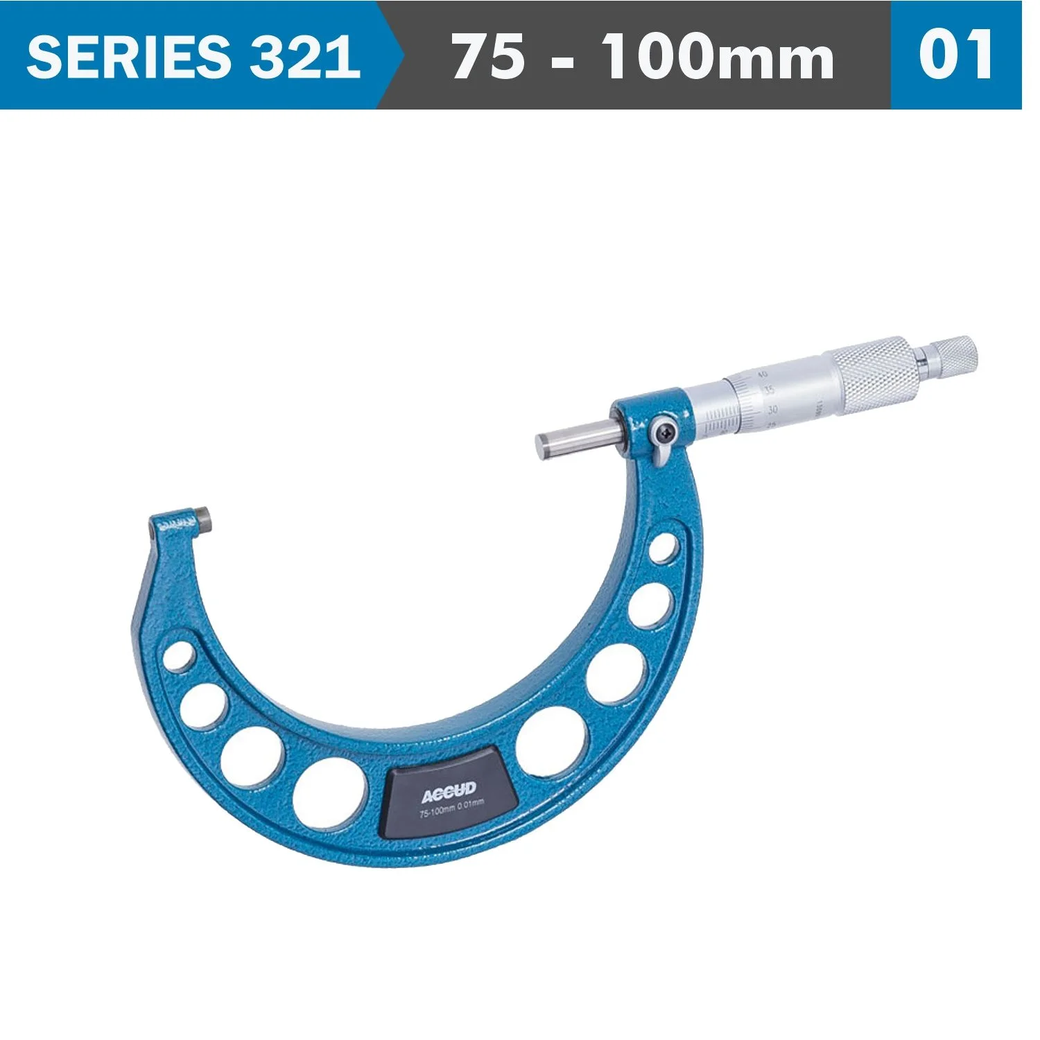 AC321-004-01.webp OUTSIDE MICROMETER 75-100MM 0.005MM ACC. 0.01MM GRAD. - Image 1